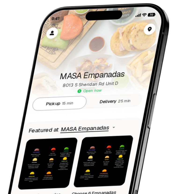 MASA Empanadas app preview